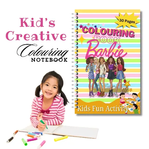 Barbie Colouring Book for kids (SpiralBook)